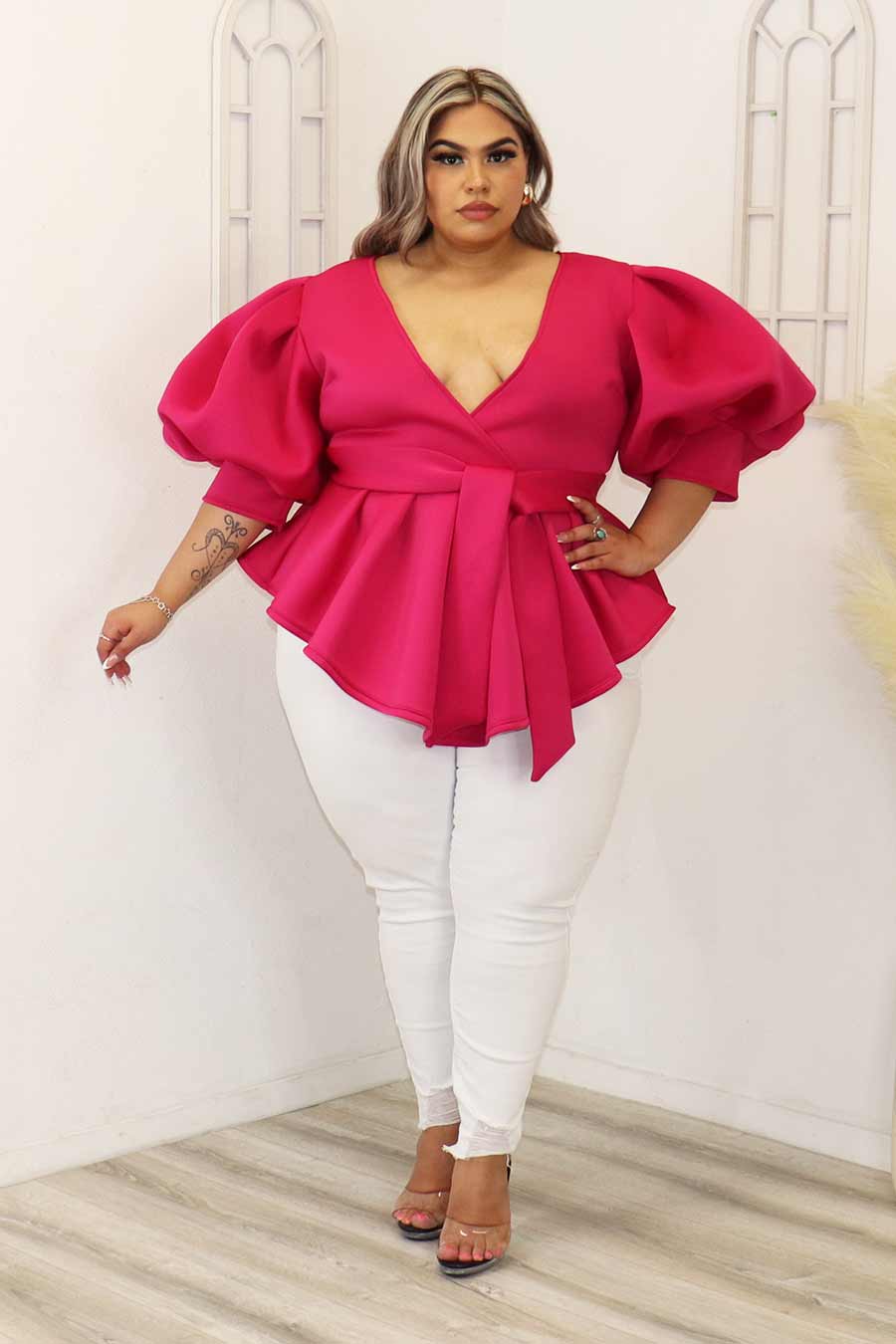 plus size peplum dress Chiara Peplum Top Divas Plus