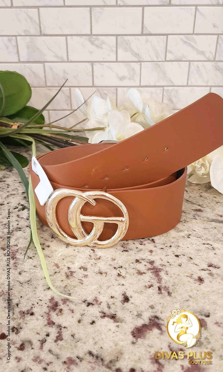 Gg Chestnut Plus Size Belt