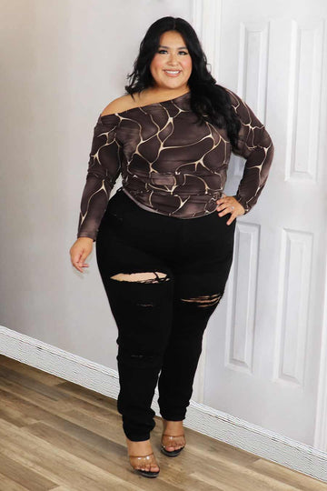 Melis Long Sleeve Top Divas Plus Boutique