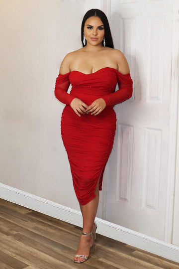 Brenda Long Sleeve Dress Divas Plus Boutique