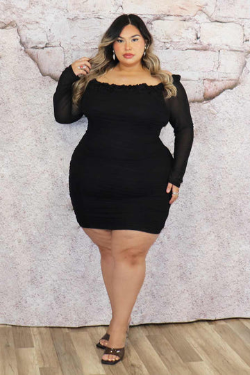 Beatrice Long Sleeve Dress Divas Plus Boutique