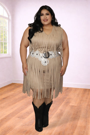 Plus Size Fringe Dress Western Style | Divas Fashion Boutique