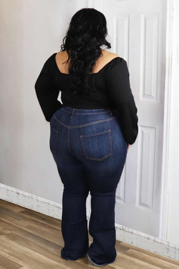 Frida Hight Rise Boot Cut Jeans Divas Plus Boutique