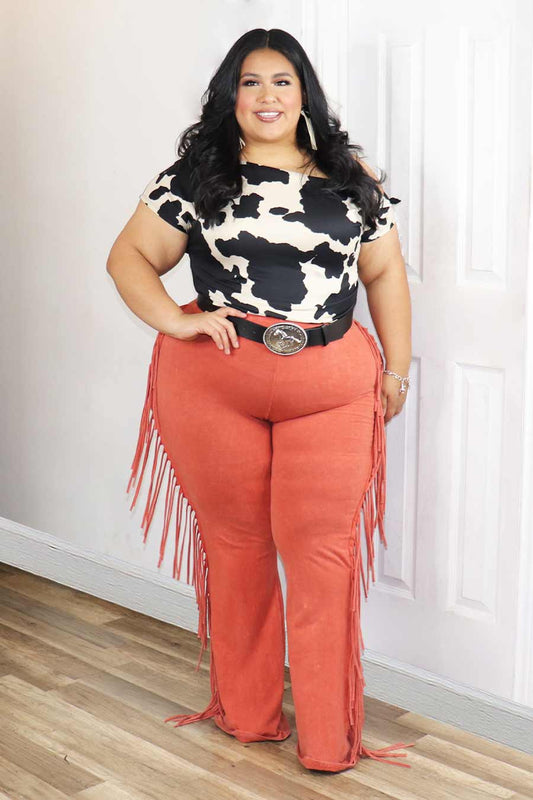 Liliana Cow Top Divas Plus
