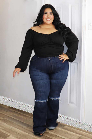 Frida Hight Rise Boot Cut Jeans Divas Plus Boutique