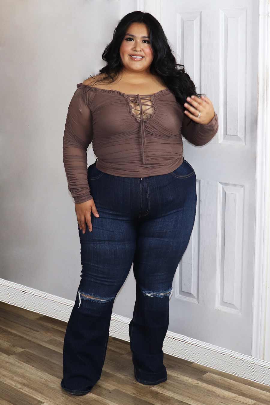 Mariela Long Sleeve Top Divas Plus Boutique