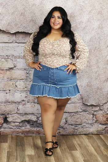 Korina Long Sleeve Top Divas Plus