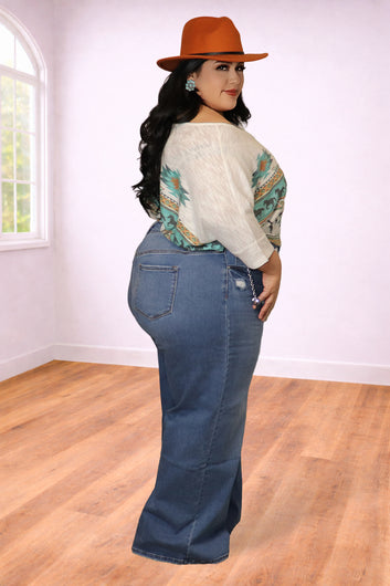 Plus Size Southwestern Horse Graphic Blouse | Divas Fashion Boutique