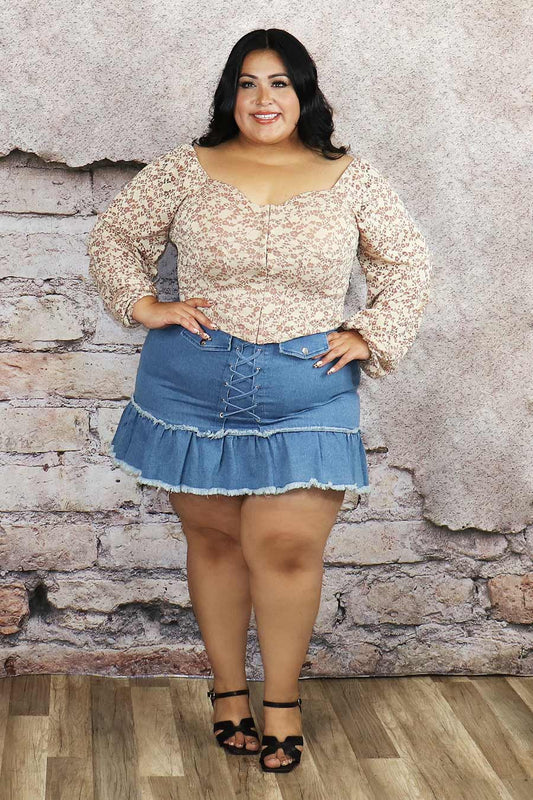 Korina Long Sleeve Top Divas Plus