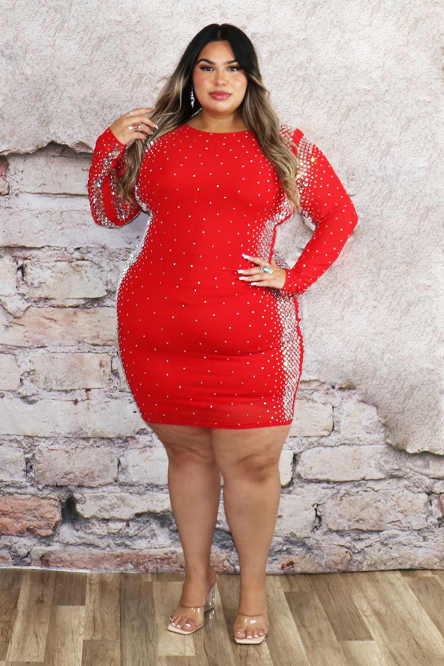 Elize Rhinestone Dress Divas Boutique