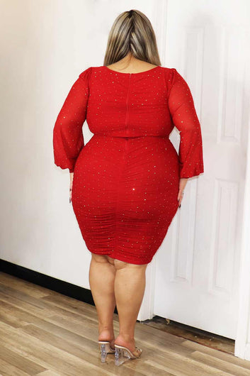 Loelia Rhinestone  Dress Divas Plus