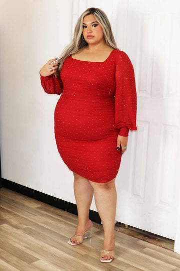 Loelia Rhinestone  Dress Divas Plus