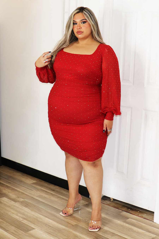 Loelia Rhinestone  Dress Divas Plus