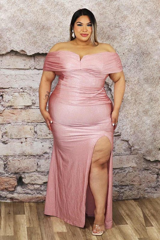 Lizbety Glittery Off Shoulder Dress Divas Boutique