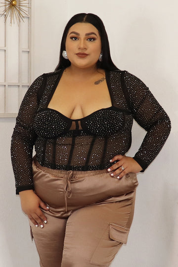 Laisha Rhinestone Top Divas Plus