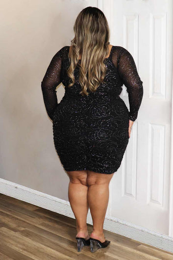 Julieta Long Sleeve Dress Divas Plus Boutique