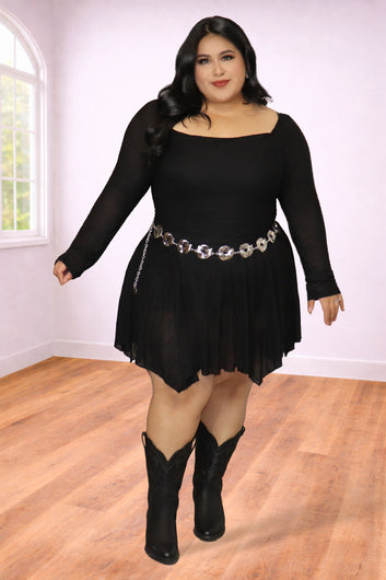 Plus Size Long Sleeve Dress – Angel Glow | Divas Fashion Boutique