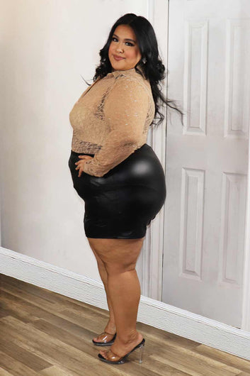 Leather Pu Short  Divas Plus Botique