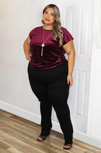 Coketa Glittery Top Divas Plus Boutique