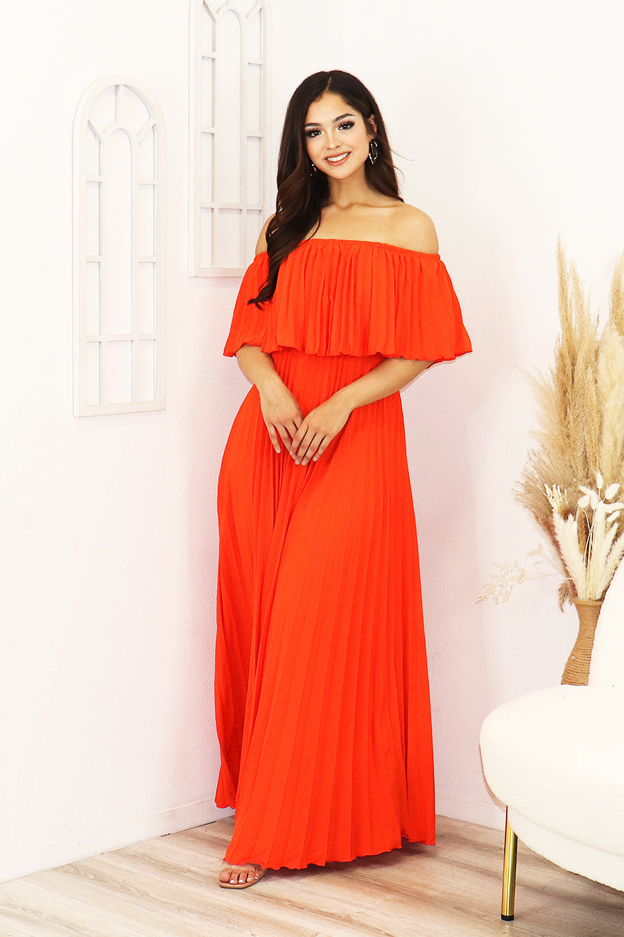 Kiara Pleated Maxi Dress Divas