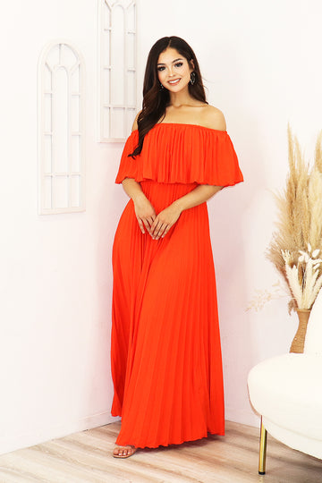 Kiara Pleated Maxi Dress Divas