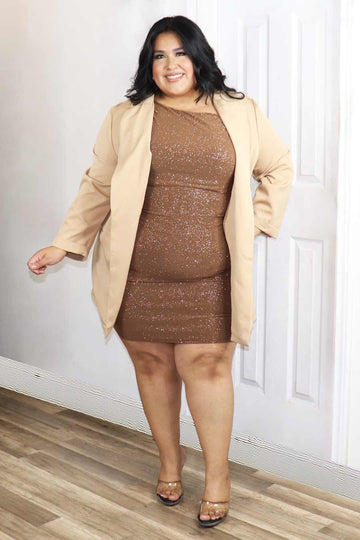 Chaqueta con botones a cuadros de franela Dalilac Divas Plus