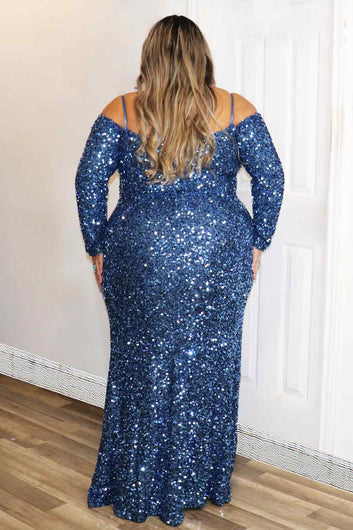 Nelsie Sequence Long Sleeve Dress Divas Plus Boutique