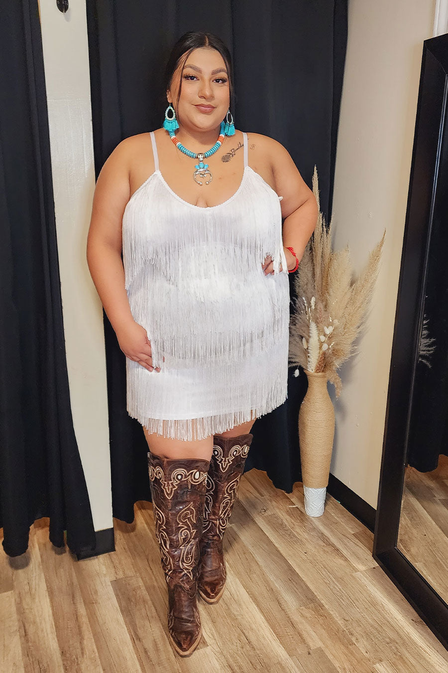 Irely Fringe Dress Divas Plus Boutique